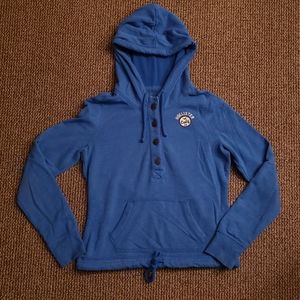 Hollister Co California 1922 Sweatshirt Hoodie Henley Pullover Blue Large